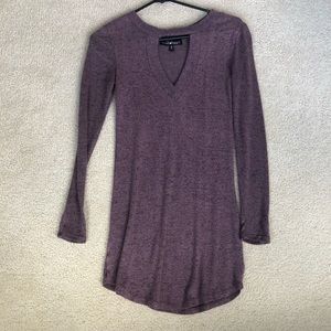 Purple/black sweater dress